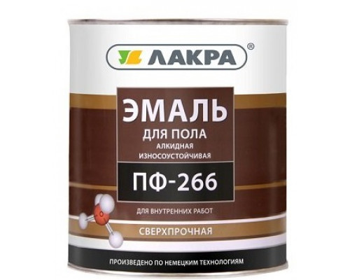Эмаль ПФ-266 Лакра желто-коричневая 2,0 кг шт